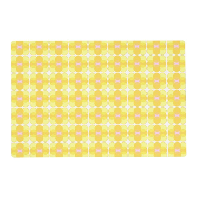 Mid-Century Modern Retro Yellow Placemat (Front)