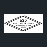 Mid-Century Modern Return Address Stamp<br><div class="desc">Inspired by midcentury modern industrial graphic design,  this return address stamp is trendy and edgy.</div>