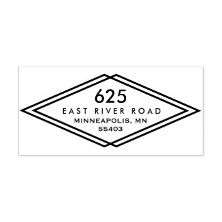 Mid-Century Modern Return Address Stamp