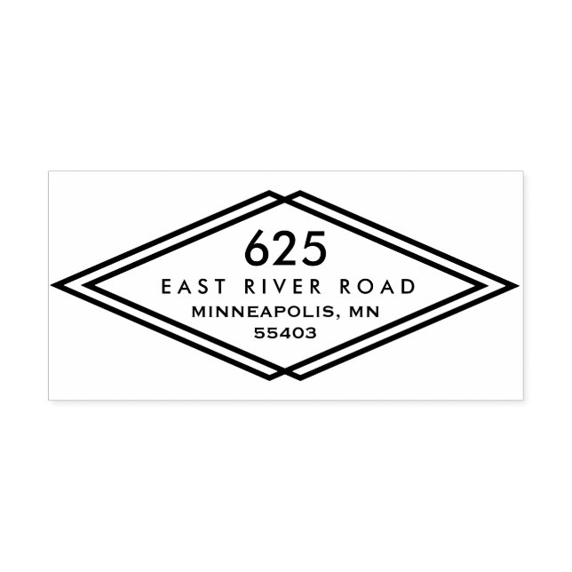 Mid-Century Modern Return Address Stamp (Imprint)