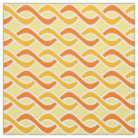 Mid-Century Modern Ribbons, yellow and orange Fabric