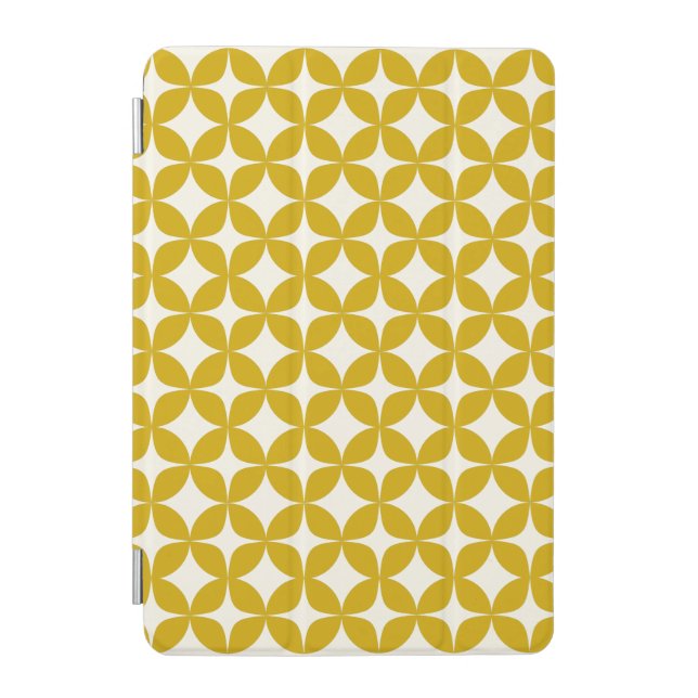 Mid Century Modern Shapes in Mustard Yellow iPad Mini Cover (Front)