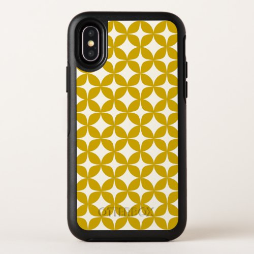 Mid Century Modern Shapes in Mustard Yellow OtterBox Symmetry iPhone X Case