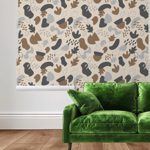 Mid Century Modern Shapes Neutrals Wallpaper