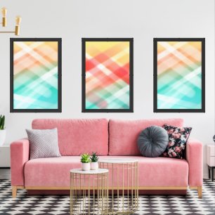 mid century modern simple abstract  wall art sets