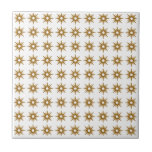 Mid-Century Modern Small Gold Star Pattern Ceramic Tile<br><div class="desc">Mid-century modern inspired design featuring vintage pattern of small retro gold starbursts on a white background. Simple, clean modern seamless design. Create your own custom pattern by uploading a new image, or use the "contact this designer" button for help. To create your own patterned design: 1. Select personalize this template....</div>