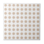 Mid-Century Modern Small Pink Star Pattern Ceramic Tile<br><div class="desc">Mid-century modern inspired design featuring vintage pattern of small retro pink starbursts on a white background. Simple, clean modern seamless design. Create your own custom pattern by uploading a new image, or use the "message" button to contact the designer for help. To create your own patterned design: 1. Select personalize...</div>