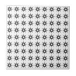 Mid-Century Modern Small Starburst Pattern Ceramic Tile<br><div class="desc">Mid-century modern inspired design featuring vintage pattern of small retro silver starbursts on a white background. Simple, clean modern seamless design. Create your own custom pattern by uploading a new image, or use the "message" button to contact the designer for help. To create your own patterned design: 1. Select personalize...</div>