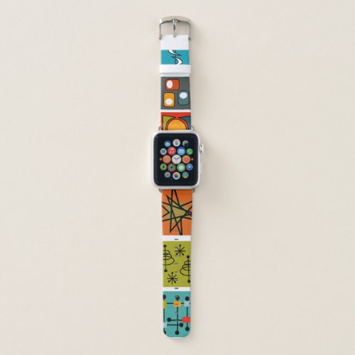 Mid_Century Modern Smorgasbord Apple Watch Band