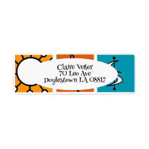 Mid-Century Modern Smorgasbord Label