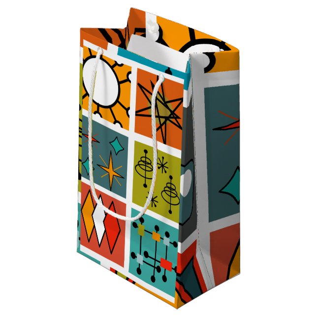 Mid-Century Modern Smorgasbord Small Gift Bag (Front Angled)