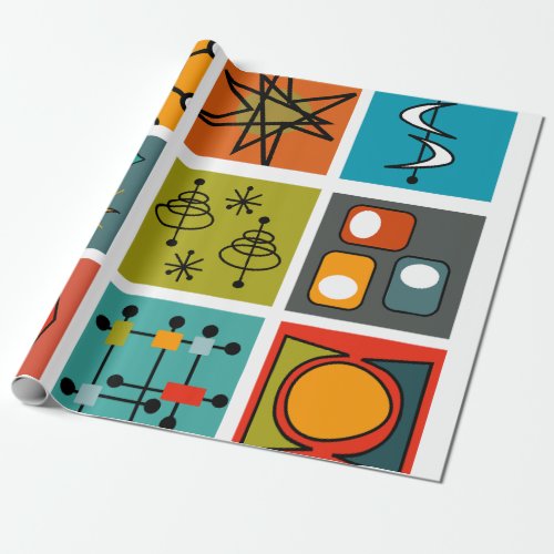 Mid_Century Modern Smorgasbord Wrapping Paper