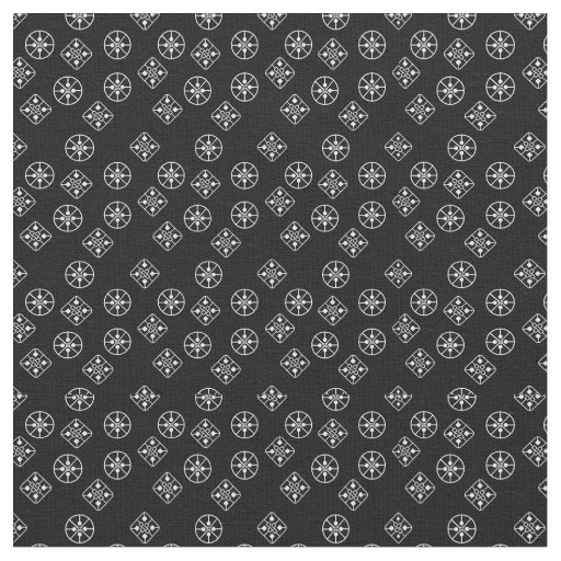 Mid-Century Modern Snowflakes  Fabric