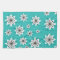 Mid Century Modern Snowflakes Turquoise