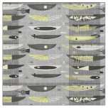 Mid-Century Modern Space Age Abstract Fabric