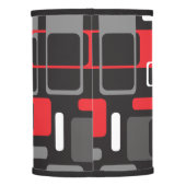 Mid-Century Modern Space Age in Black Gray Red Lamp Shade (Back)