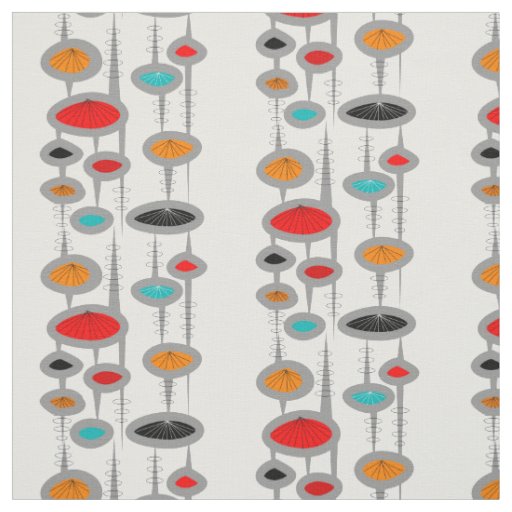 Mid-Century Modern Space Age Ovals Fabric