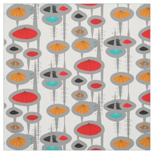 Mid-Century Modern Space Age Ovals Fabric