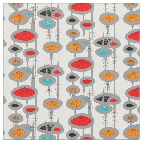 Mid-Century Modern Space Age Ovals ll Fabric