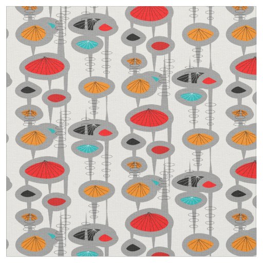 Mid-Century Modern Space Age Ovals ll Fabric