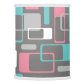 Mid-Century Modern Space Age Pink Teal Gray Lamp Shade (Left)