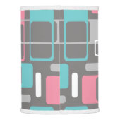 Mid-Century Modern Space Age Pink Teal Gray Lamp Shade (Back)