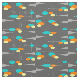 Mid Century Modern Fabric Zazzle Mid Century Modern Spheres And Triangles Fabric
