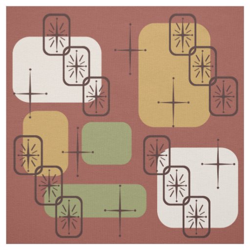 Mid Century Modern Sputnik Multicolored 2 Fabric