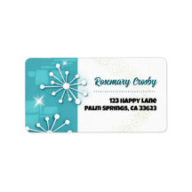 Mid-Century Modern Sputnik Return Address Labels