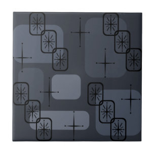 Mid Century Modern Sputnik Slate Ceramic Tile