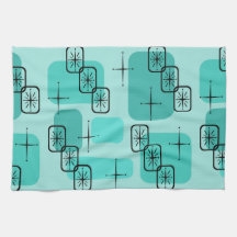 Mid Century Modern Sputnik Turquoise