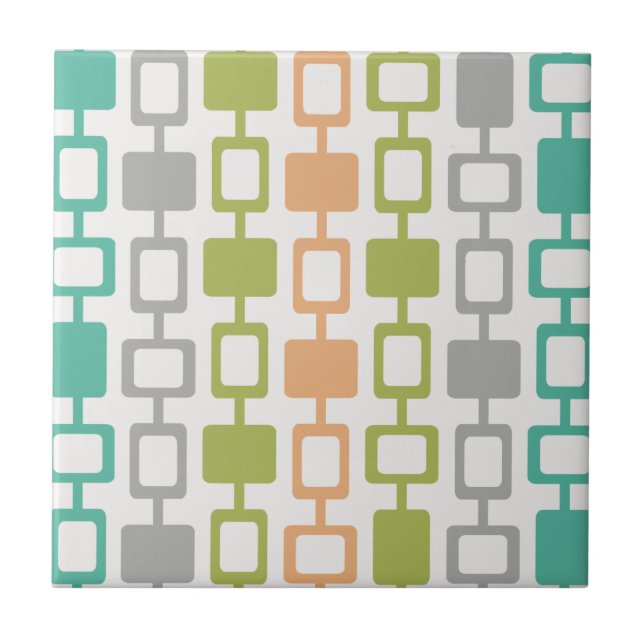 Mid Century Modern Square Columns Ceramic Tile (Front)
