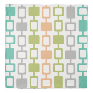 Mid Century Modern Square Columns Duvet Cover