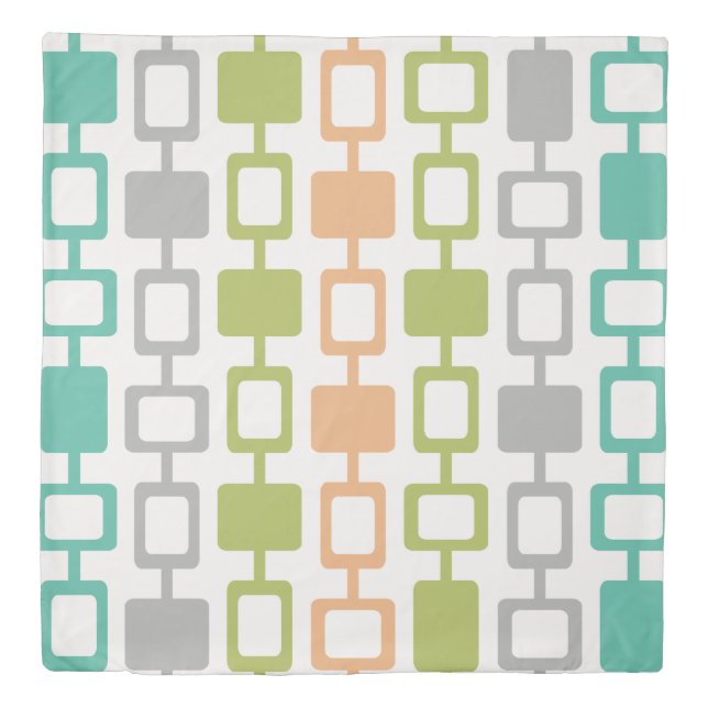 Mid Century Modern Square Columns Duvet Cover (Front)