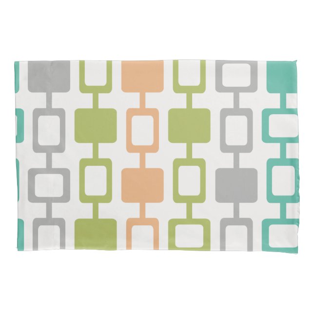 Mid Century Modern Square Columns Pillow Case (Front)