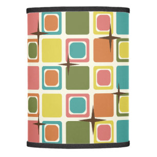 Mid Century Modern Squares Colorful Lamp Shade