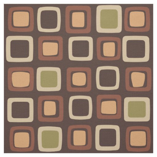 Mid Century Modern Squares Fabric