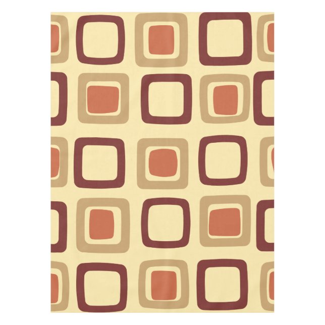 Mid Century Modern Squares Tablecloth (Front)