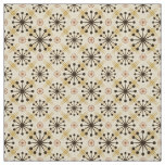 Mid Century Modern Starburst Brown Clay Pattern Fabric