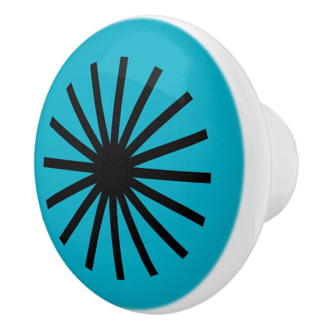Mid Century Modern Starburst Ceramic Knob (Right)