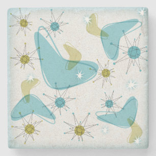 Mid Century Modern Starburst Coasters Set
