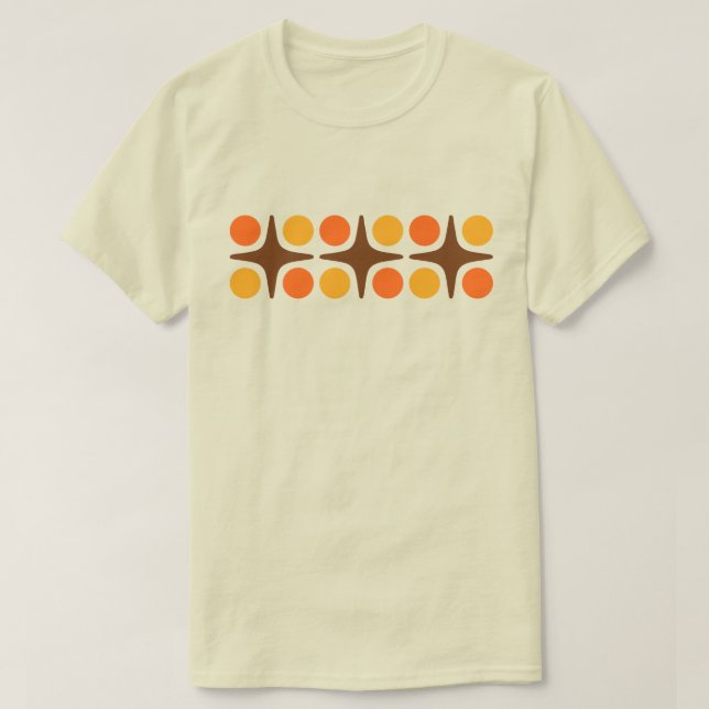Mid Century Modern Starburst Design T-Shirt (Design Front)