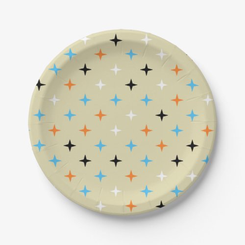 Mid Century Modern Starburst  Paper Plates