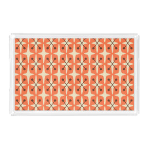 Mid Century Modern Starburst Pattern Acrylic Tray