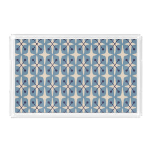 Mid Century Modern Starburst Pattern Acrylic Tray