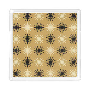 Mid Century Modern Starburst Pattern Acrylic Tray