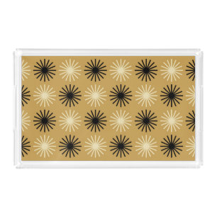 Mid Century Modern Starburst Pattern Acrylic Tray