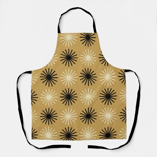 Mid Century Modern Starburst Pattern Apron (Front)
