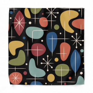 Mid Century Modern Starburst Pattern Bandana