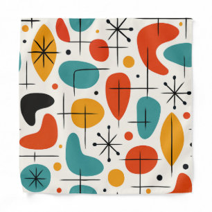 Mid Century Modern Starburst Pattern Bandana